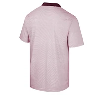 Men's Colosseum White/Maroon Texas A&M Aggies Print Stripe Polo