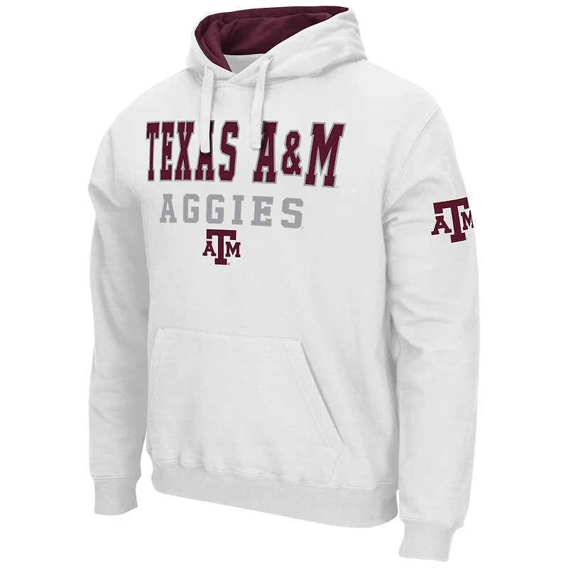 Sweat à capuche Colosseum Texas A&M Aggies Sunrise pour homme, blanc