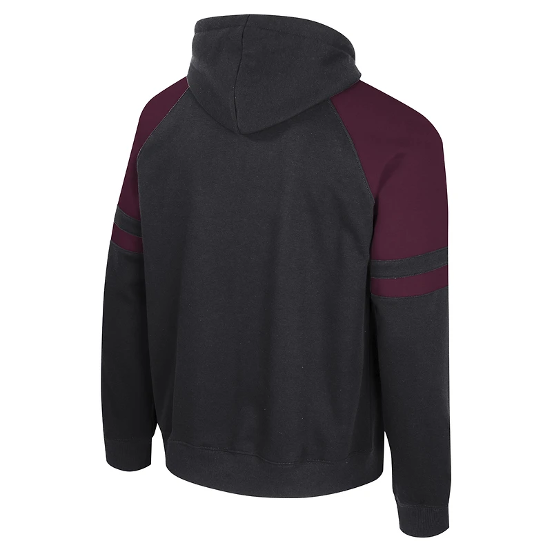 Men's Colosseum White Texas A&M Aggies Todd Raglan Pullover Hoodie