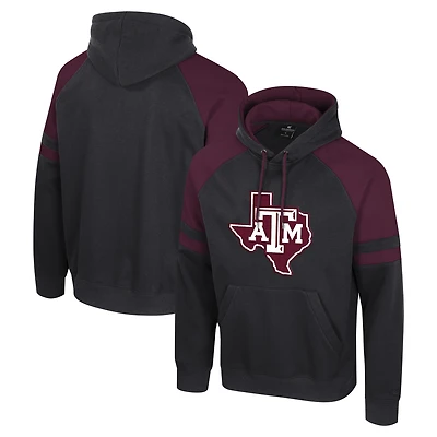 Men's Colosseum  White Texas A&M Aggies Todd Raglan Pullover Hoodie