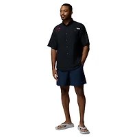 Chemise boutonnée Columbia noire Texas A&M Aggies Tamiami Omni-Shade pour homme