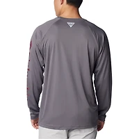T-shirt à manches longues Columbia Charcoal Texas A&M Aggies Terminal Tackle Omni-Shade Raglan pour homme