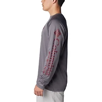 Men's Columbia Charcoal Texas A&M Aggies Terminal Tackle Omni-Shade Raglan Long Sleeve T-Shirt