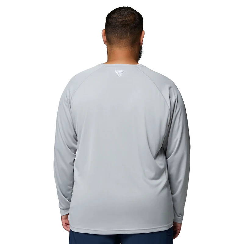 Men's Columbia Gray Texas A&M Aggies Big & Tall Terminal Tackle Long Sleeve Omni-Shade T-Shirt