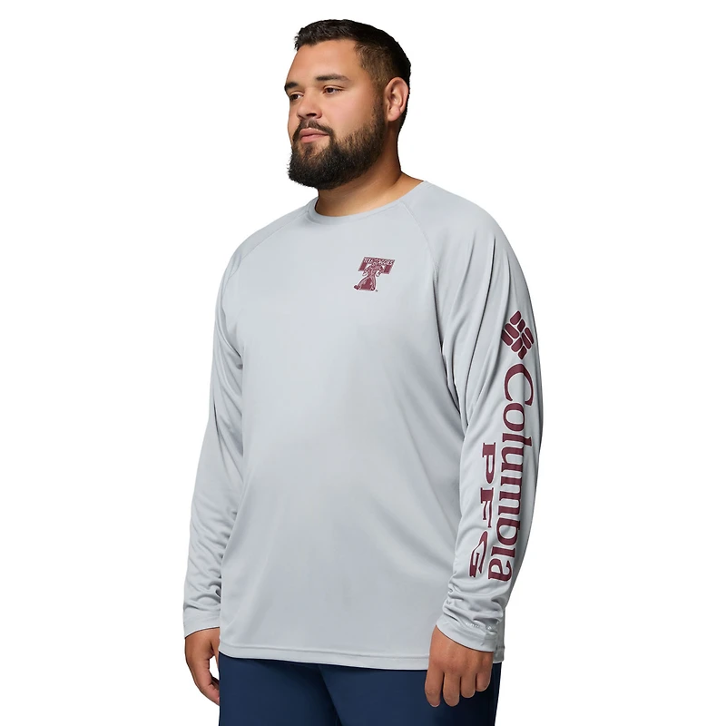 T-shirt à manches longues Omni-Shade gris Columbia Texas A&M Aggies pour homme, taille grande et