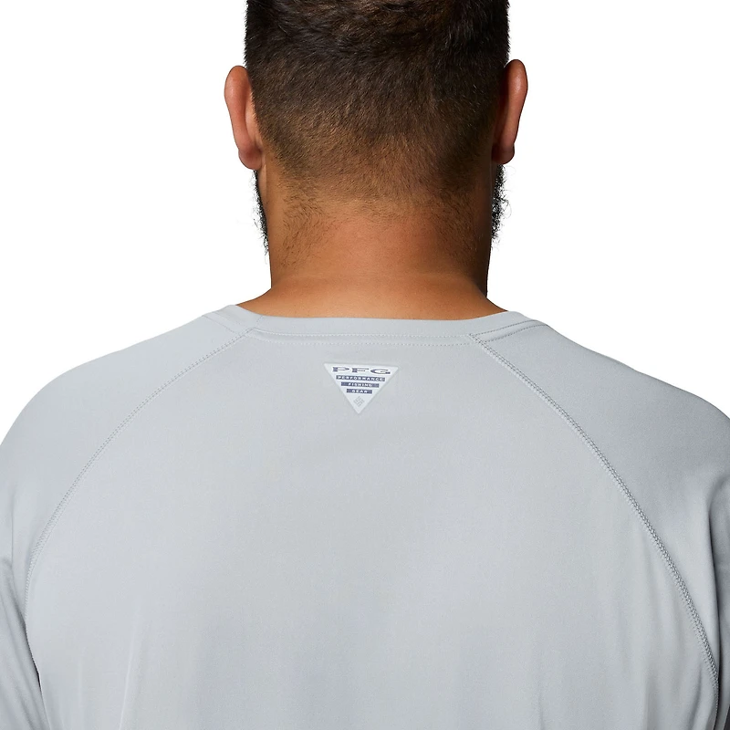 Men's Columbia  Gray Texas A&M Aggies Big & Tall Terminal Tackle Long Sleeve Omni-Shade T-Shirt