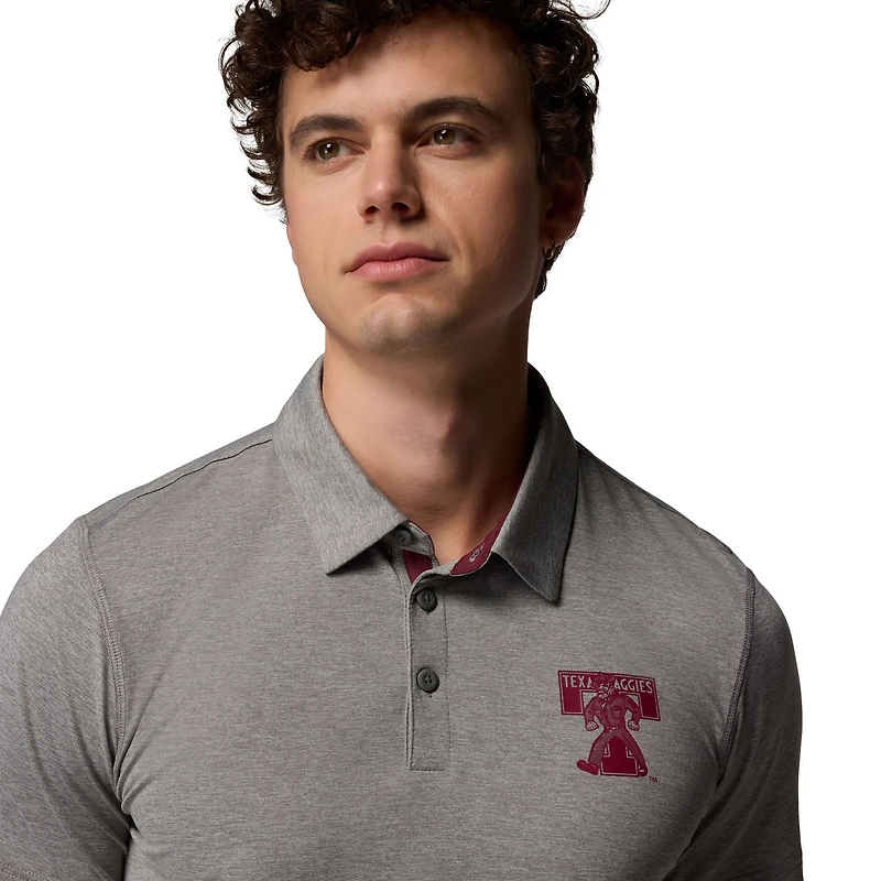 Men's Columbia Gray Texas A&M Aggies Tech Trail Polo