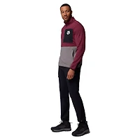 Pull Columbia Texas A&M Aggies Hike Omni-Wick demi-zip marron/gris pour homme