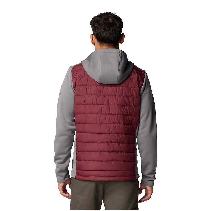 Men's Columbia  Maroon/Gray Texas A&M Aggies Out-Shield Hybrid Full-Zip Hoodie Jacket