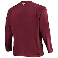 Men's Columbia Maroon Texas A&M Aggies Big & Tall Terminal Tackle Omni-Shade Long Sleeve Raglan T-Shirt