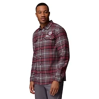 Men's Columbia  Maroon Texas A&M Aggies Flare Gun Omni-Wick Flannel Long Sleeve Button-Up Shirt