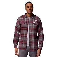Men's Columbia  Maroon Texas A&M Aggies Flare Gun Omni-Wick Flannel Long Sleeve Button-Up Shirt
