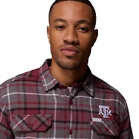 Men's Columbia  Maroon Texas A&M Aggies Flare Gun Omni-Wick Flannel Long Sleeve Button-Up Shirt