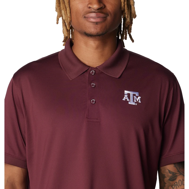 Men's Columbia Maroon Texas A&M Aggies PFG Tamiami Omni-Shade Polo