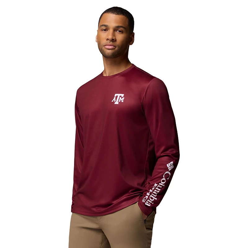 Men's Columbia  Maroon Texas A&M Aggies PHG Terminal Shot Long Sleeve T-Shirt