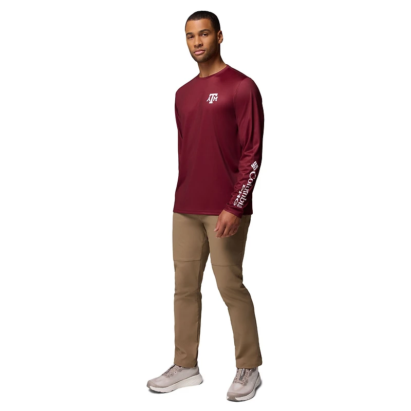 Men's Columbia  Maroon Texas A&M Aggies PHG Terminal Shot Long Sleeve T-Shirt