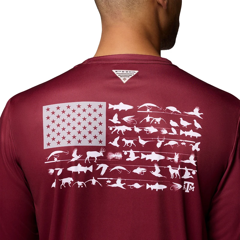 T-shirt à manches longues PHG Terminal Shot marron Columbia Texas A&M Aggies pour homme