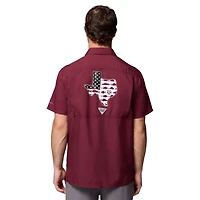 Chemise boutonnée Slack Tide Camp marron Columbia Texas A&M Aggies pour homme