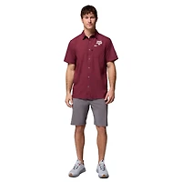 Chemise boutonnée Slack Tide Camp marron Columbia Texas A&M Aggies pour homme