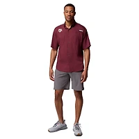 Chemise boutonnée Columbia Maroon Texas A&M Aggies Tamiami Colorblock Omni-Shade pour homme