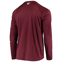 T-shirt à manches longues Columbia Texas A&M Aggies Terminal Tackle Omni-Shade Raglan pour homme
