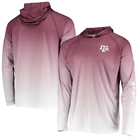 T-shirt Columbia Maroon Texas A&M Aggies Terminal Tackle Omni-Shade Raglan à manches longues pour homme