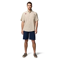 Men's Columbia Tan Texas A&M Aggies Tamiami Omni-Shade Button-Down Shirt