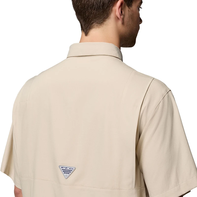 Men's Columbia Tan Texas A&M Aggies Tamiami Omni-Shade Button-Down Shirt