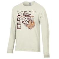 T-shirt à manches longues ComfortWash Cream pour homme, Texas A&M Aggies Ol' Sarge Basketball