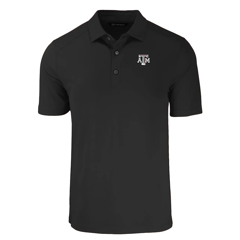 Polo recyclé extensible Forge Eco pour homme, noir, coupeur et buck, Texas A&M Aggies, grandes tailles