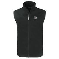 Men's Cutter & Buck  Black Texas A&M Aggies Charter Eco Recycled Full-Zip Vest