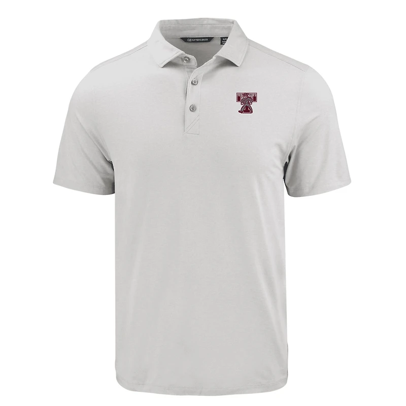 Polo Cutter & Buck gris pour homme Texas A&M Aggies Coastline Epic Comfort Eco Recycled