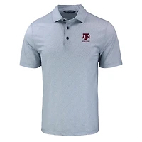 Men's Cutter & Buck Gray Texas A&M Aggies Pike Eco Pebble Print Stretch Recycled Polo