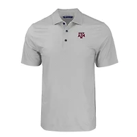 Men's Cutter & Buck Gray Texas A&M Aggies Pike Eco Tonal Geo Print Stretch Recycled Polo