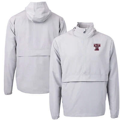 Men's Cutter & Buck  Gray Texas A&M Aggies Vault Charter Eco Recycled Half-Zip Anorak Jacket