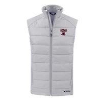 Men's Cutter & Buck  Gray Texas A&M Aggies Vault Evoke Hybrid Eco Softshell Recycled Full-Zip Vest