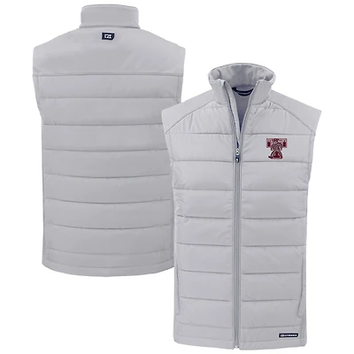 Men's Cutter & Buck  Gray Texas A&M Aggies Vault Evoke Hybrid Eco Softshell Recycled Full-Zip Vest