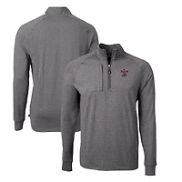 Haut zippé quart de zip Adapt Eco Knit pour homme, noir chiné, des Texas A&M Aggies, taille grande et