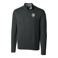Men's Cutter & Buck  Heather Charcoal Texas A&M Aggies Alumni Logo Lakemont Tri-Blend Quarter-Zip Pullover Sweater