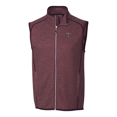 Gilet zippé Cutter & Buck bordeaux Texas A&M Aggies Mainsail pour homme