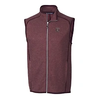 Gilet zippé Cutter & Buck bordeaux Texas A&M Aggies Mainsail pour homme