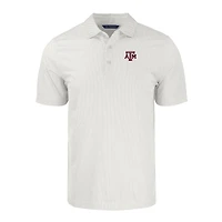 Men's Cutter & Buck White/Gray Texas A&M Aggies Pike Eco Symmetry Print Stretch Recycled Polo