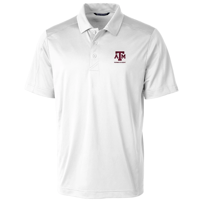 Men's Cutter & Buck  White Texas A&M Aggies Alumni Logo Prospect Textured Stretch Polo