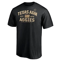 Fanatics pour hommes noir Texas A&M Aggies OHT T-shirt de camp d'entraînement d'appréciation militaire
