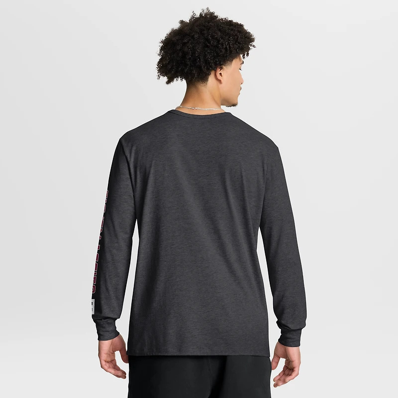 T-shirt à manches longues pour homme, couleur charbon, Texas A&M Aggies, Quad Fuel The Fire