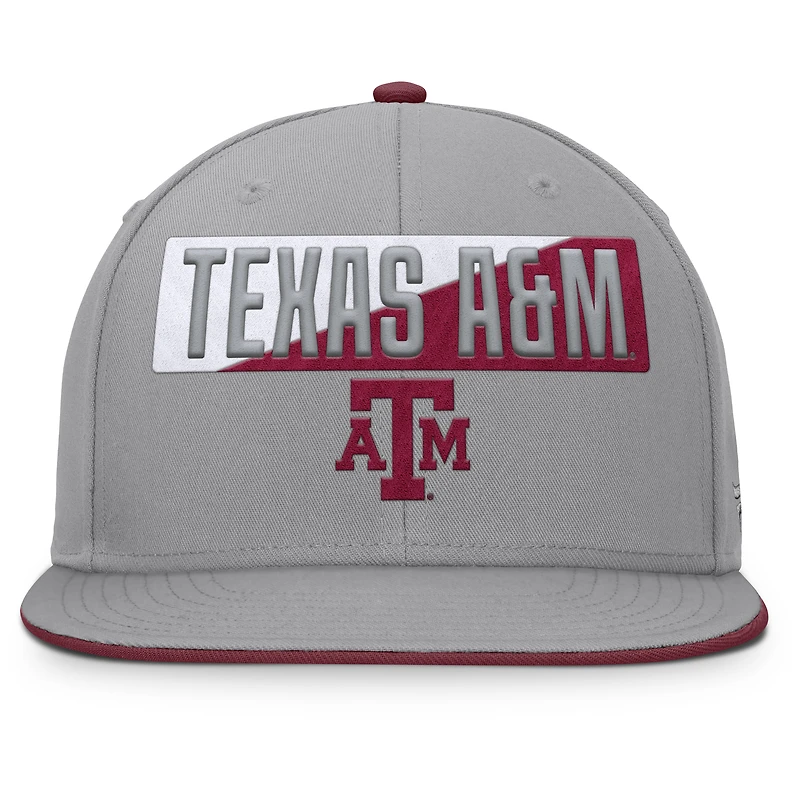 Men's Fanatics Gray Texas A&M Aggies Duo Snapback Hat