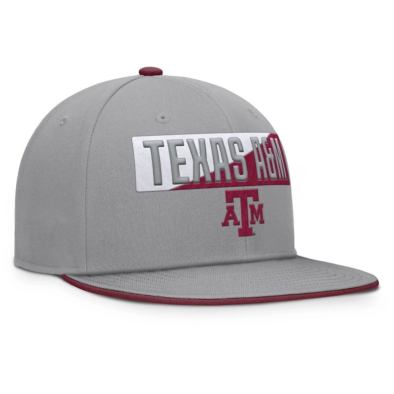 Men's Fanatics Gray Texas A&M Aggies Duo Snapback Hat