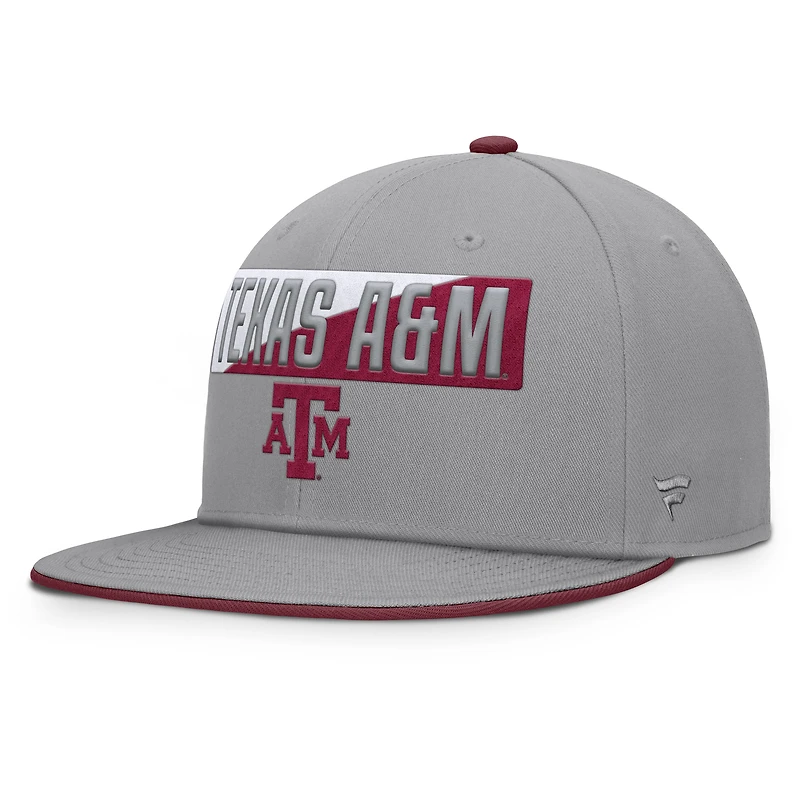 Casquette snapback Texas A&M Aggies Duo grise Fanatics pour homme