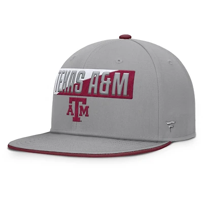 Casquette snapback Texas A&M Aggies Duo grise Fanatics pour homme