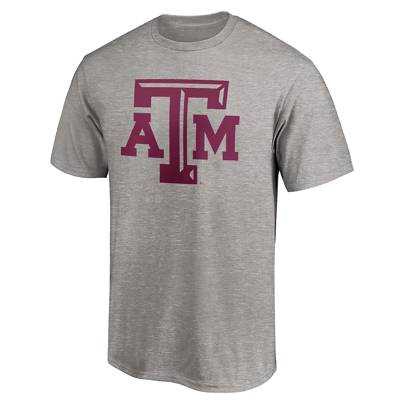 Men's Fanatics Gray Texas A&M Aggies Primary Logo T-Shirt